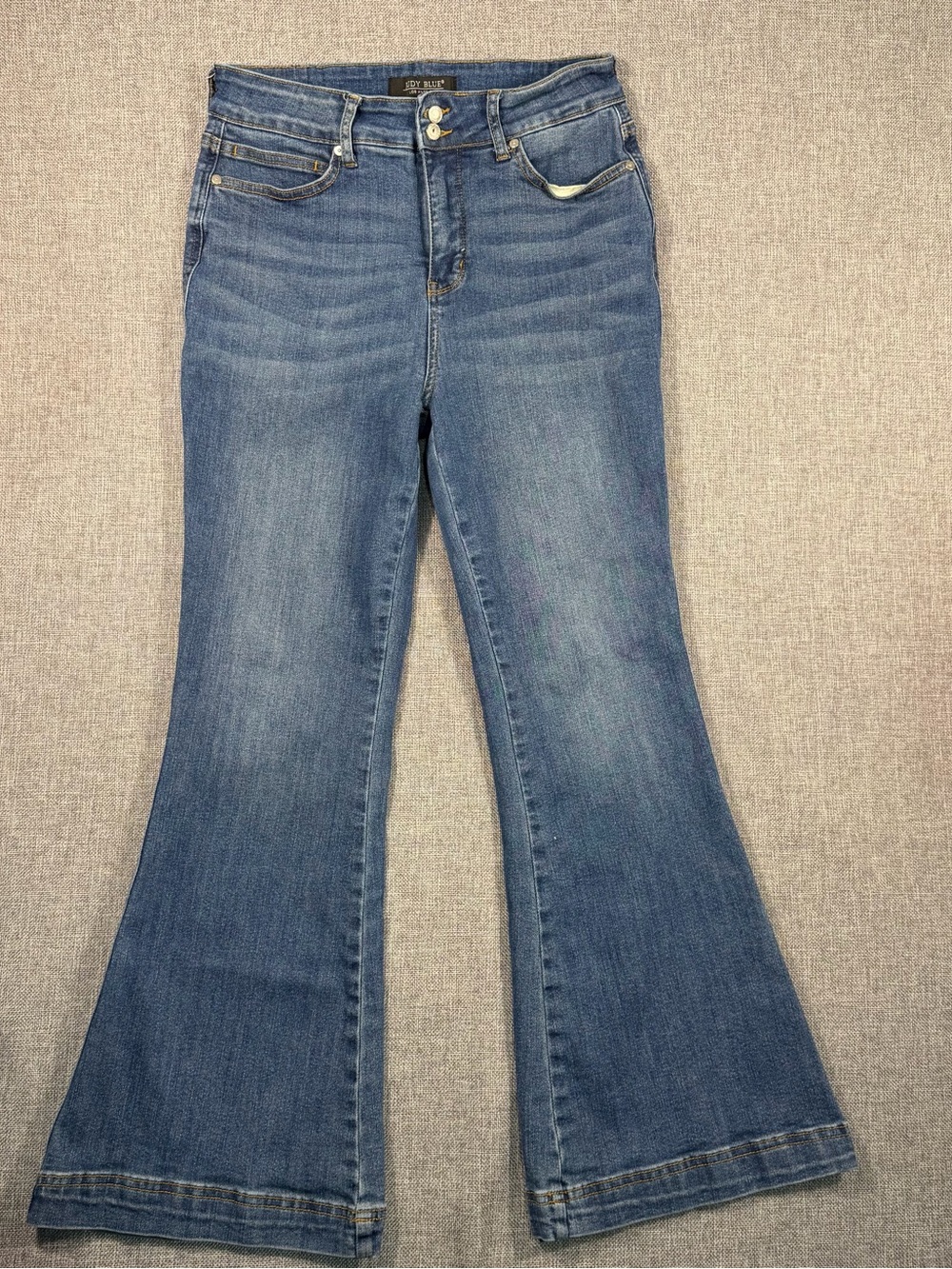 Judy Blue Medium Blue High-Rise Flared Jeans